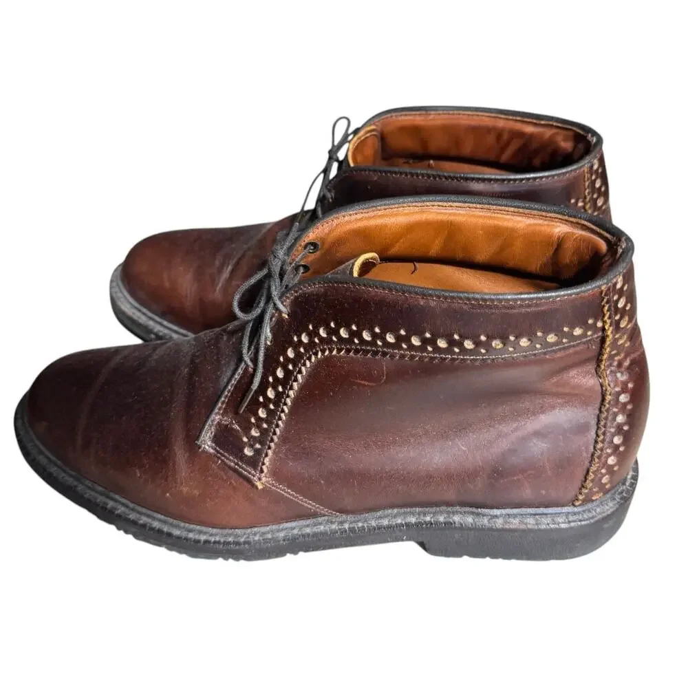 Allen Edmonds Bellevue Chukka Ankle Boots Men's 10 Brown Leather Brogue Outdoor